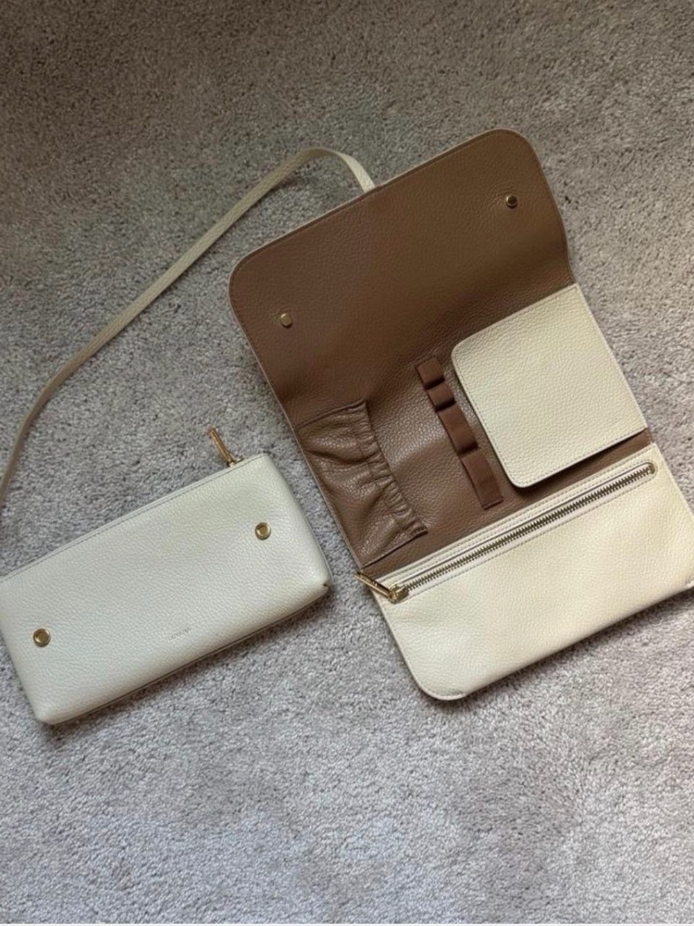 NWOT Cuyana Travel Beauty Roll in Ecru - Picture 9 of 10